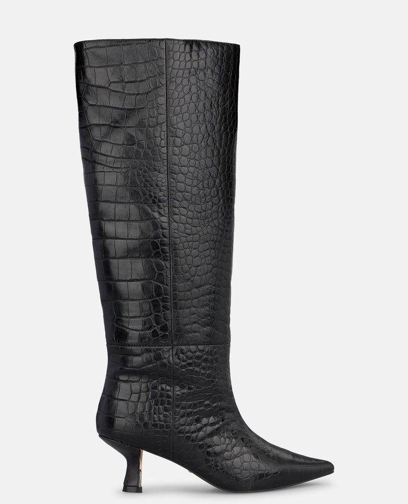 STIVALE IN PELLE CON STAMPA ANIMAL PRINT