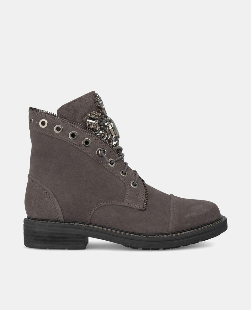 BOTTINES ZIPPÉES AVEC STRASS