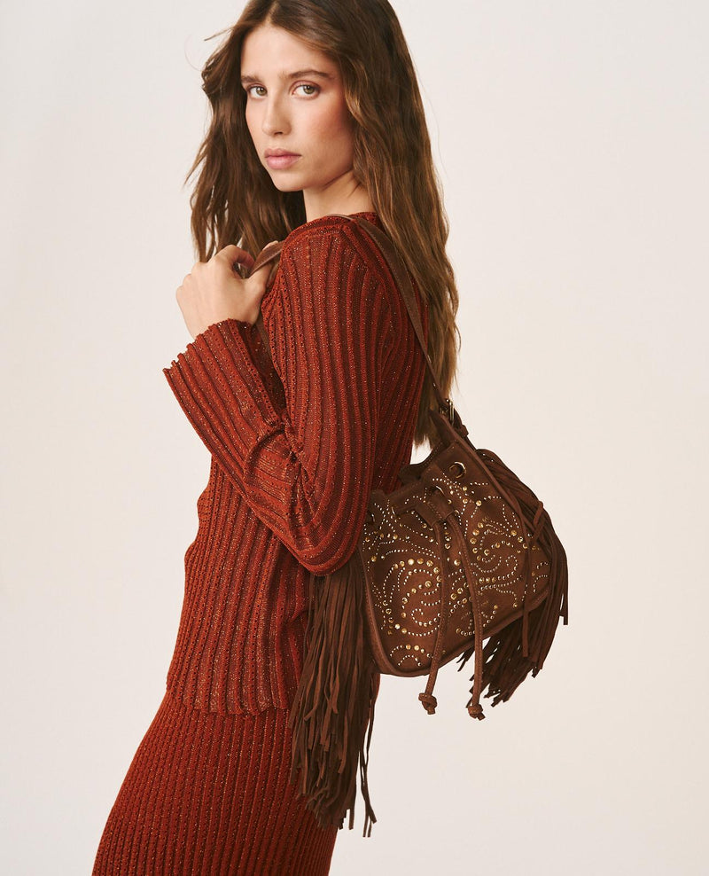 BOLSO PIEL SERRAJE CON PEDRERÍA
