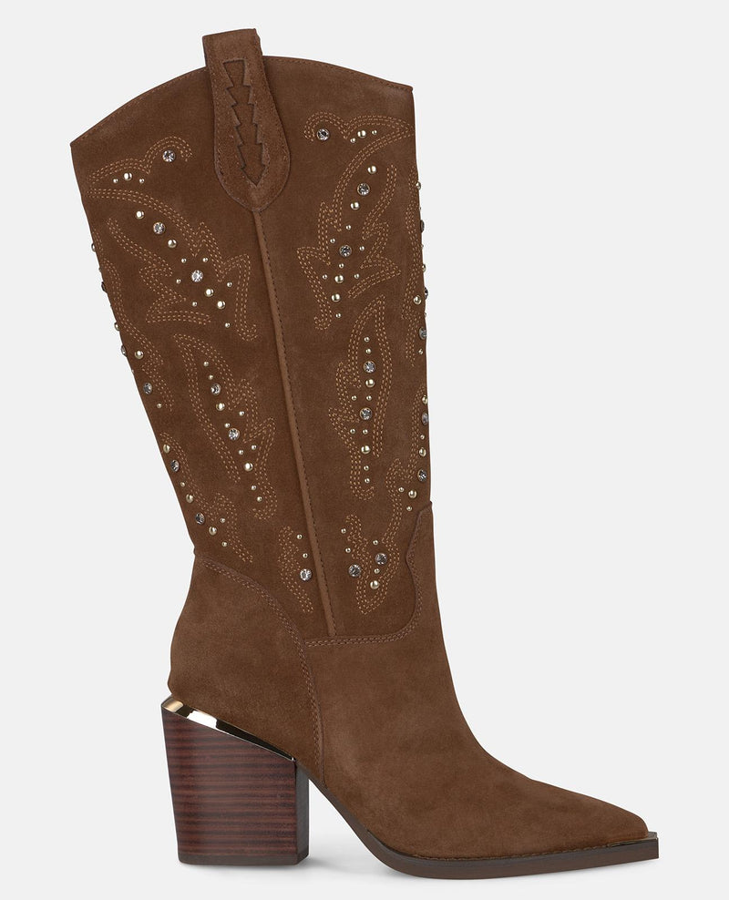 STIVALE TACCO BORCHIE STRASS
