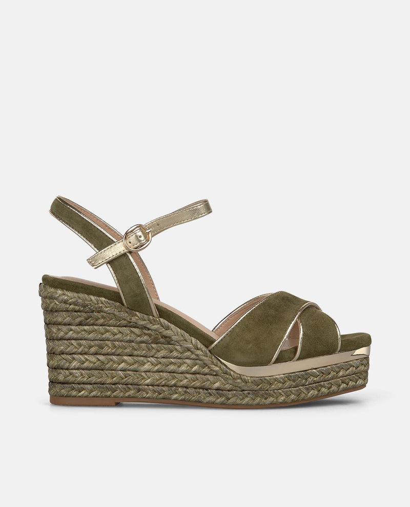 SANDALIA DE ESPARTO DOBLE TIRA CRUZADA