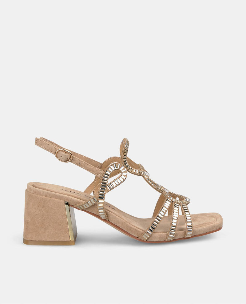 MIRROR EFFECT HEELED SANDAL