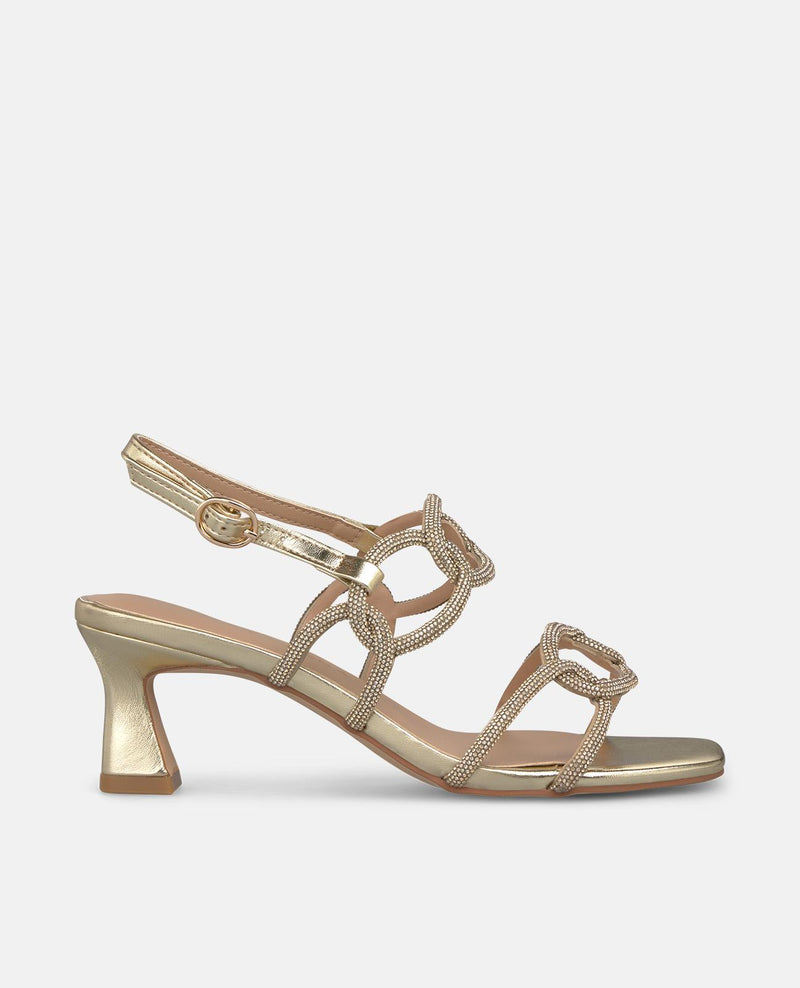 SANDALIA TACON MEDIO TIRAS CIRULARES