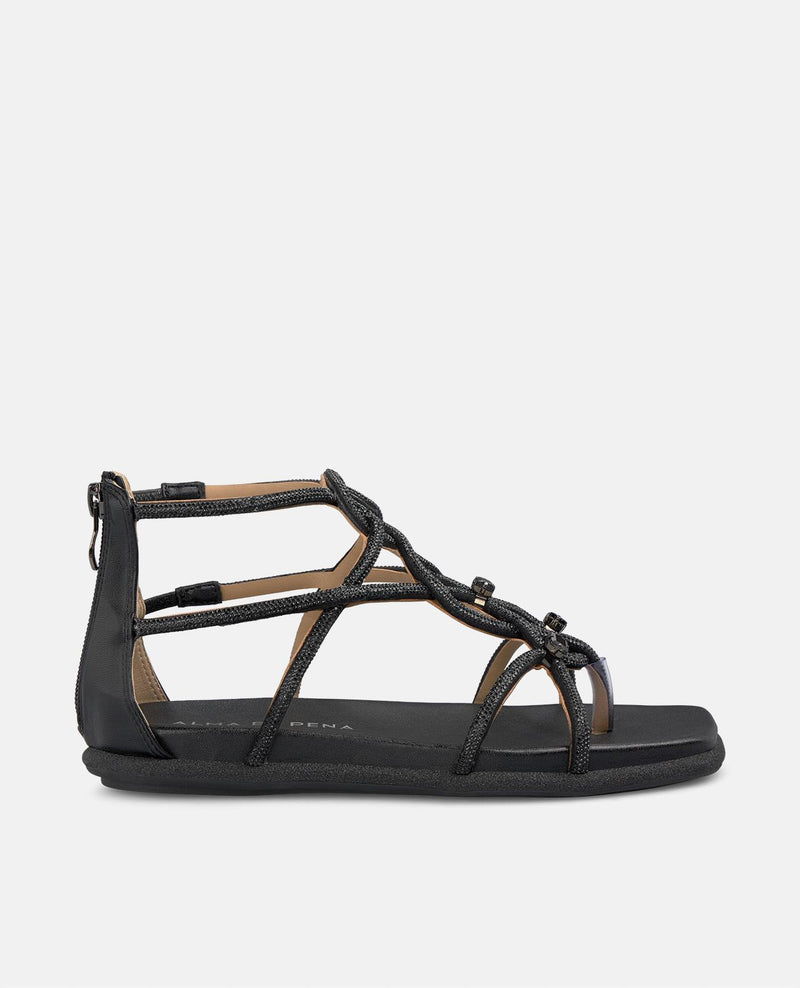 SANDALIA PLANA TIRAS ENREDADAS