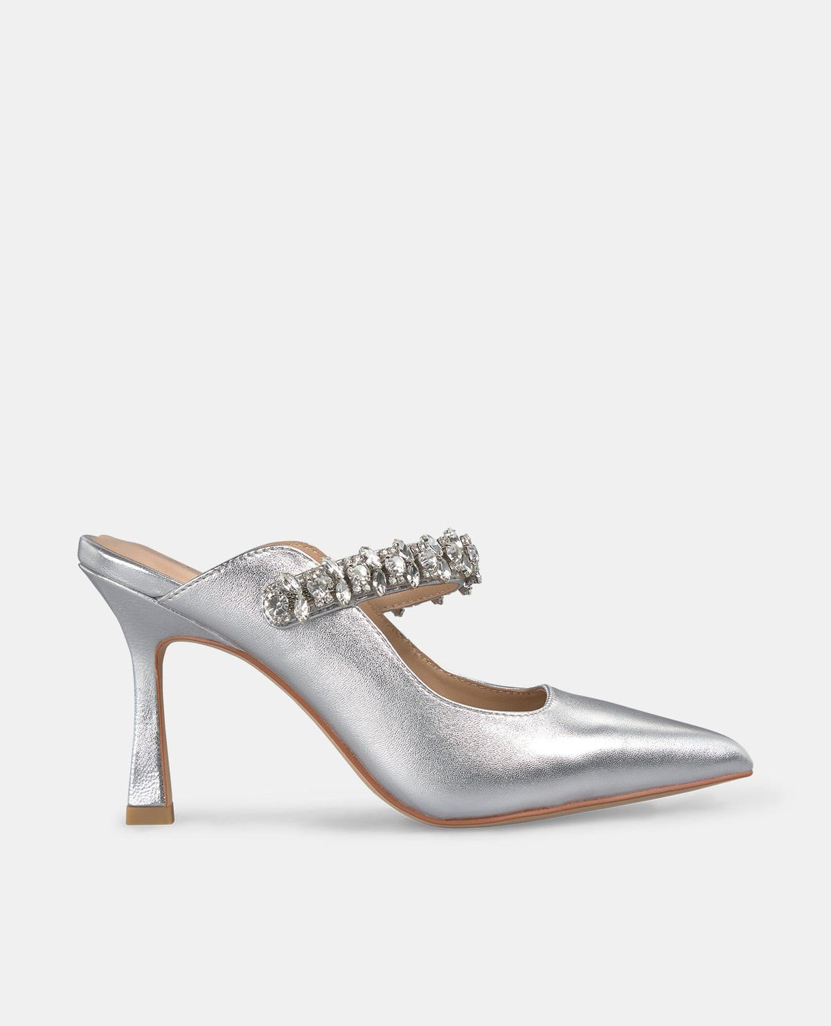 SCARPA CON TACCO A SPILLO E STRASS