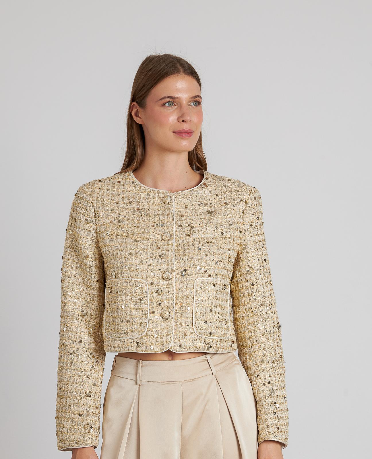 SEQUIN STRUCTURE JACKET