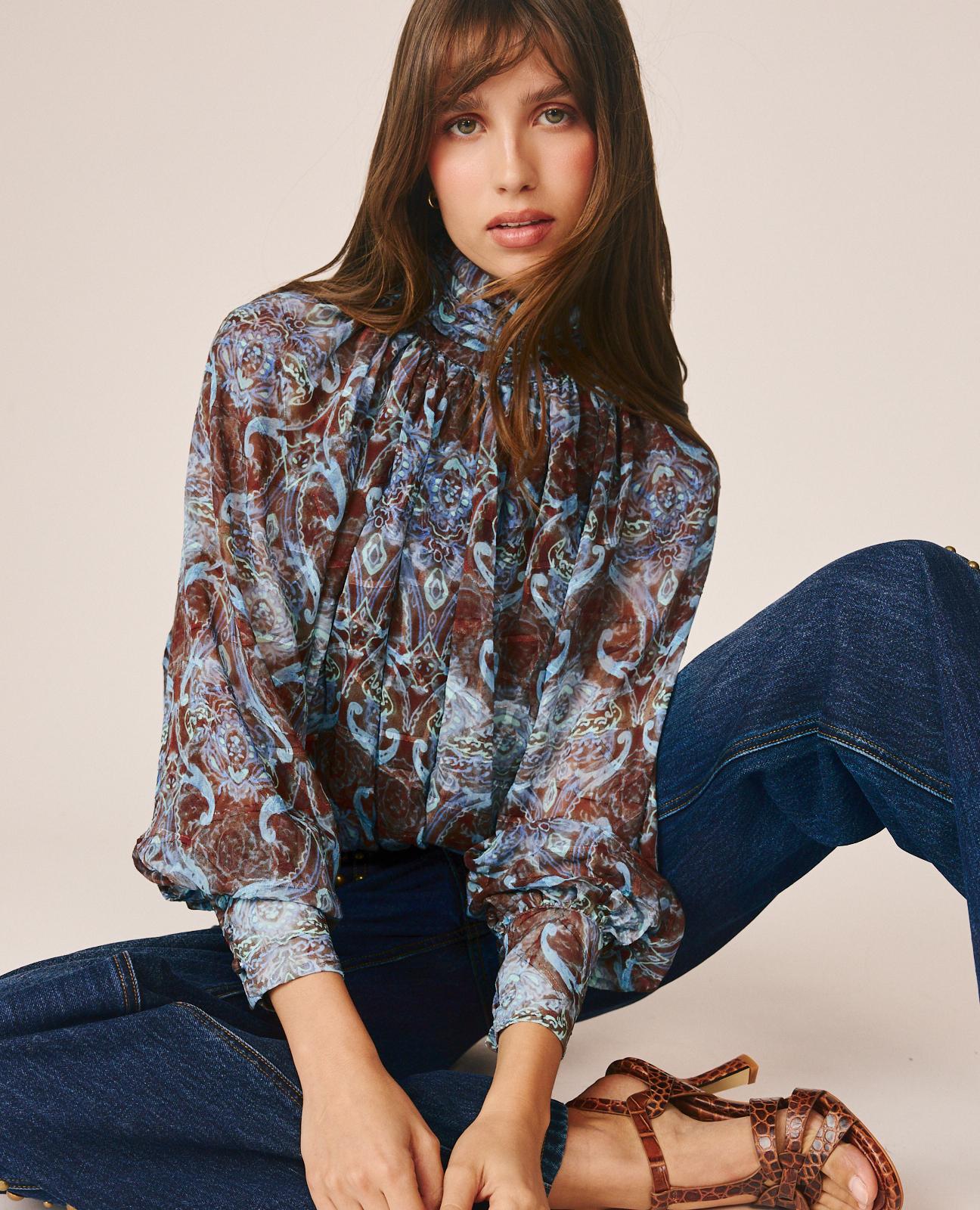 BLUSA GASA ESTAMPADO PAISLEY