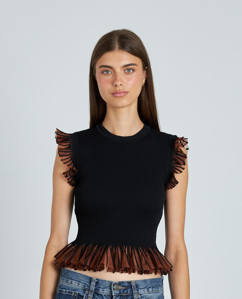 TOP VOLANTES METALIZADO