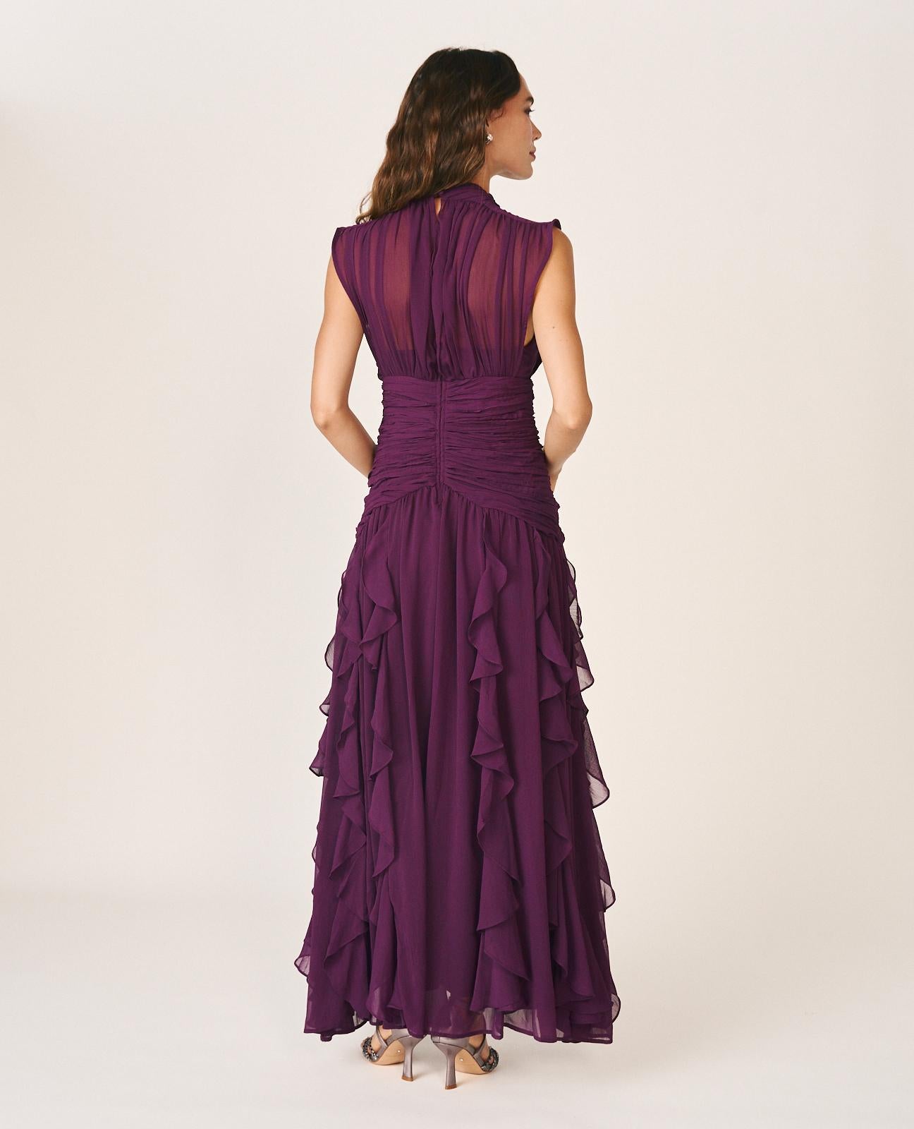 VESTIDO LARGO VOLANTES