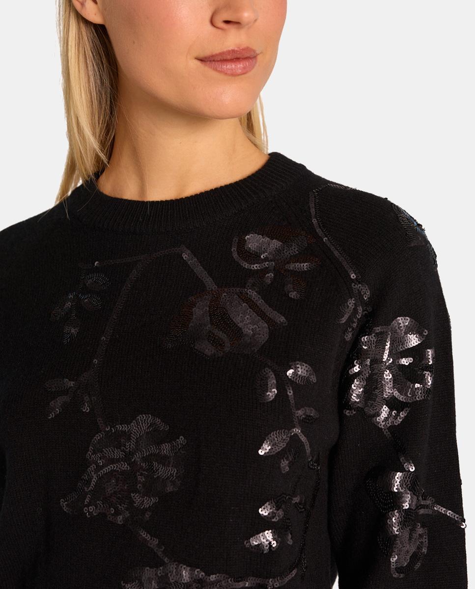 PULL BRODÉ FLEURS