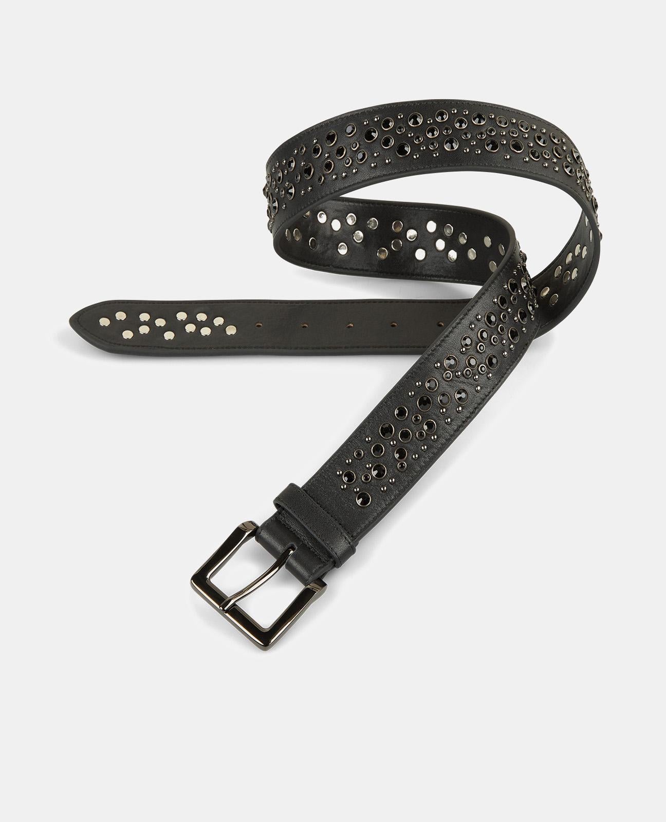 CEINTURE EN CUIR PERLÉE