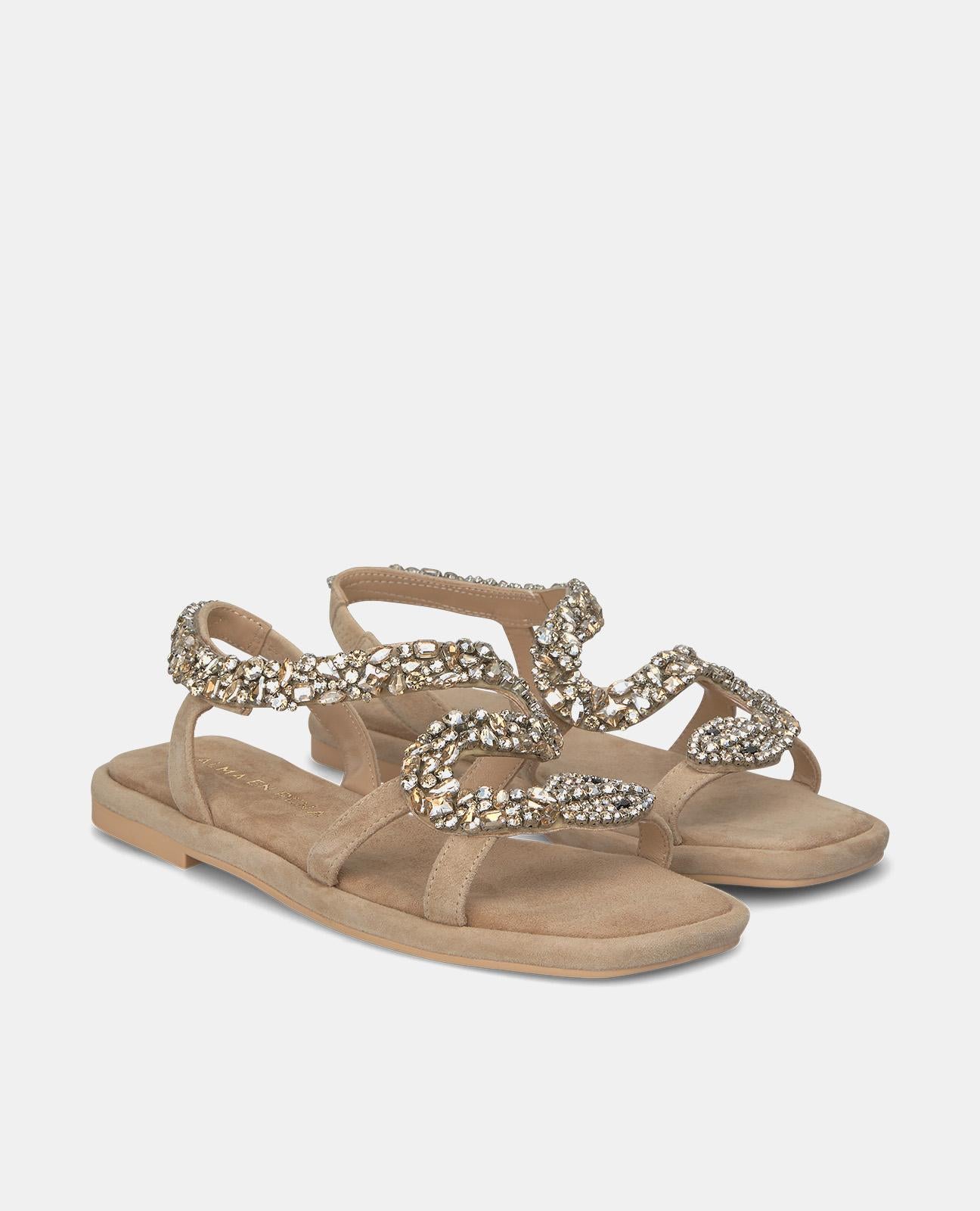 SQUARE TOE SNAKE SANDAL