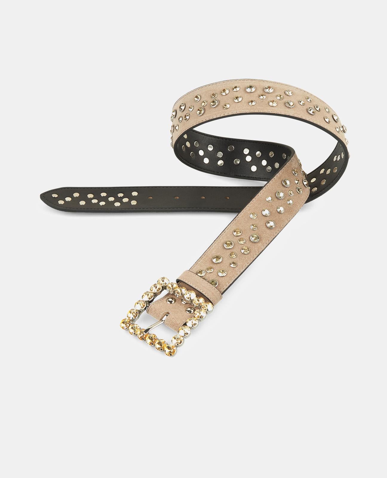 STUDDED LEATHER BELT