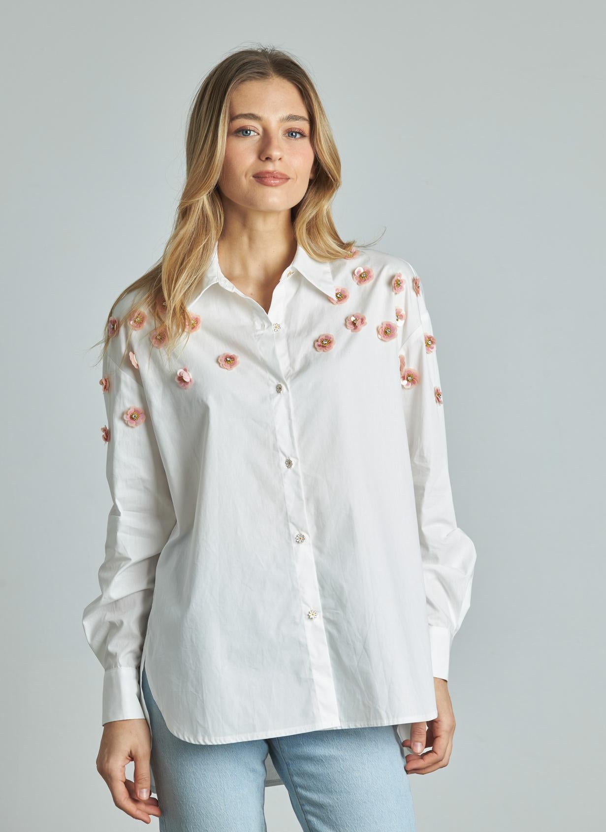 CAMISA BOTÓN FLOR