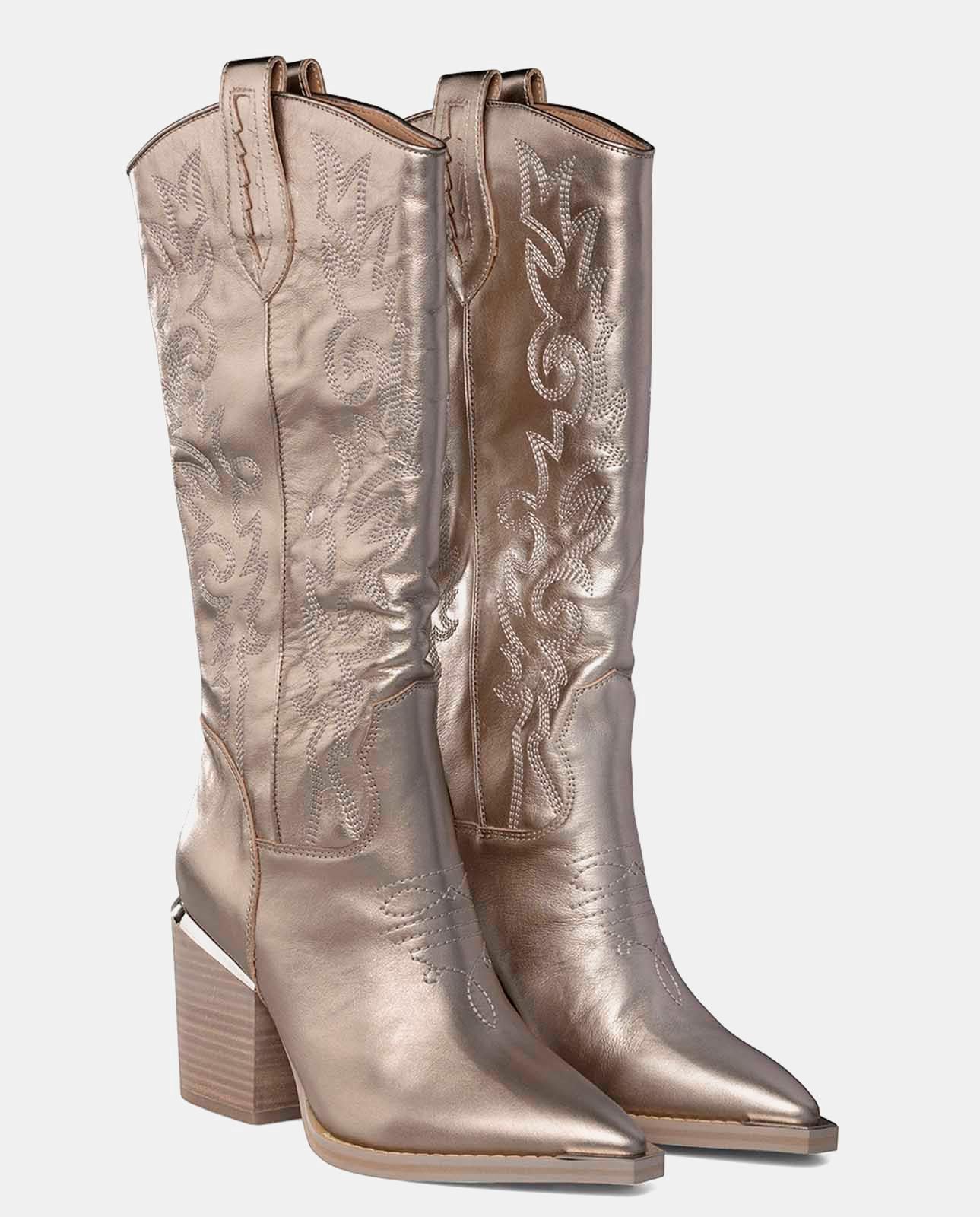 BOTA TACÓN COWBOY BORDADOS