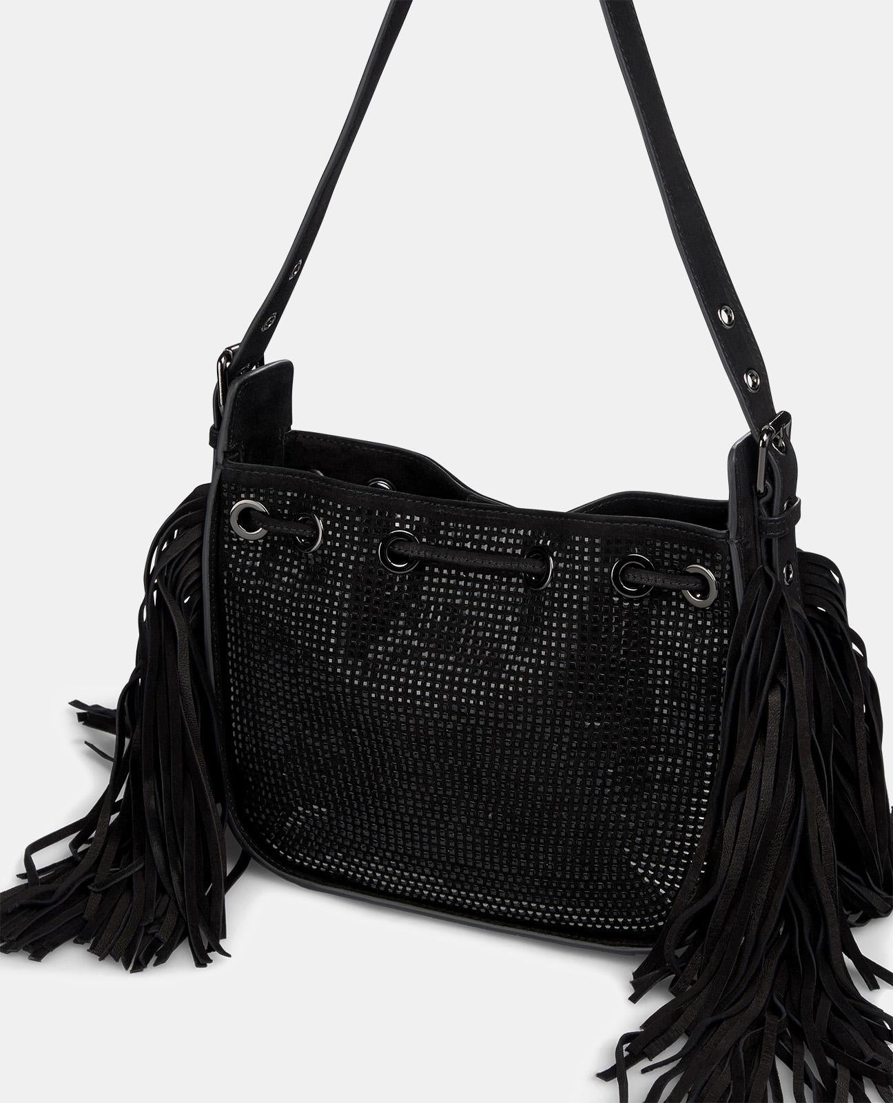 FRINGED SHOULDER BAG