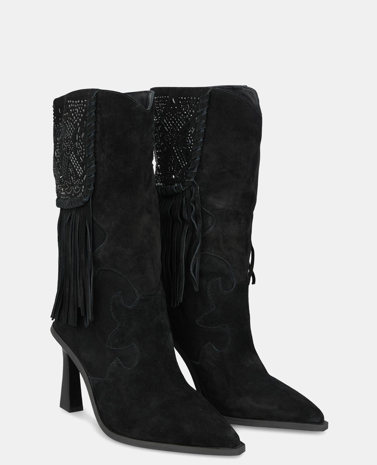 FRINGED RHINESTONE BOOT