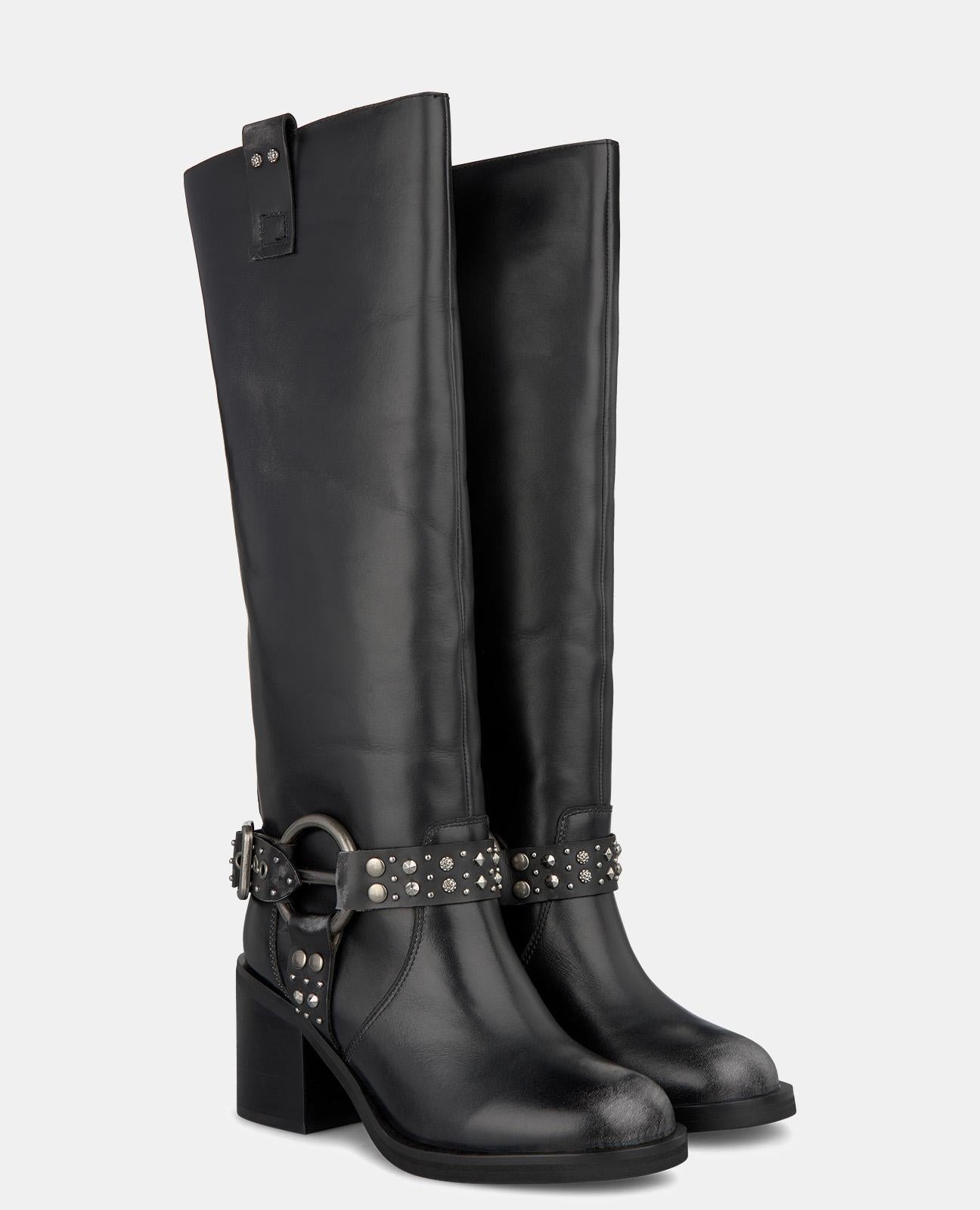 METALLIC-KREISABSATZ-STIEFEL