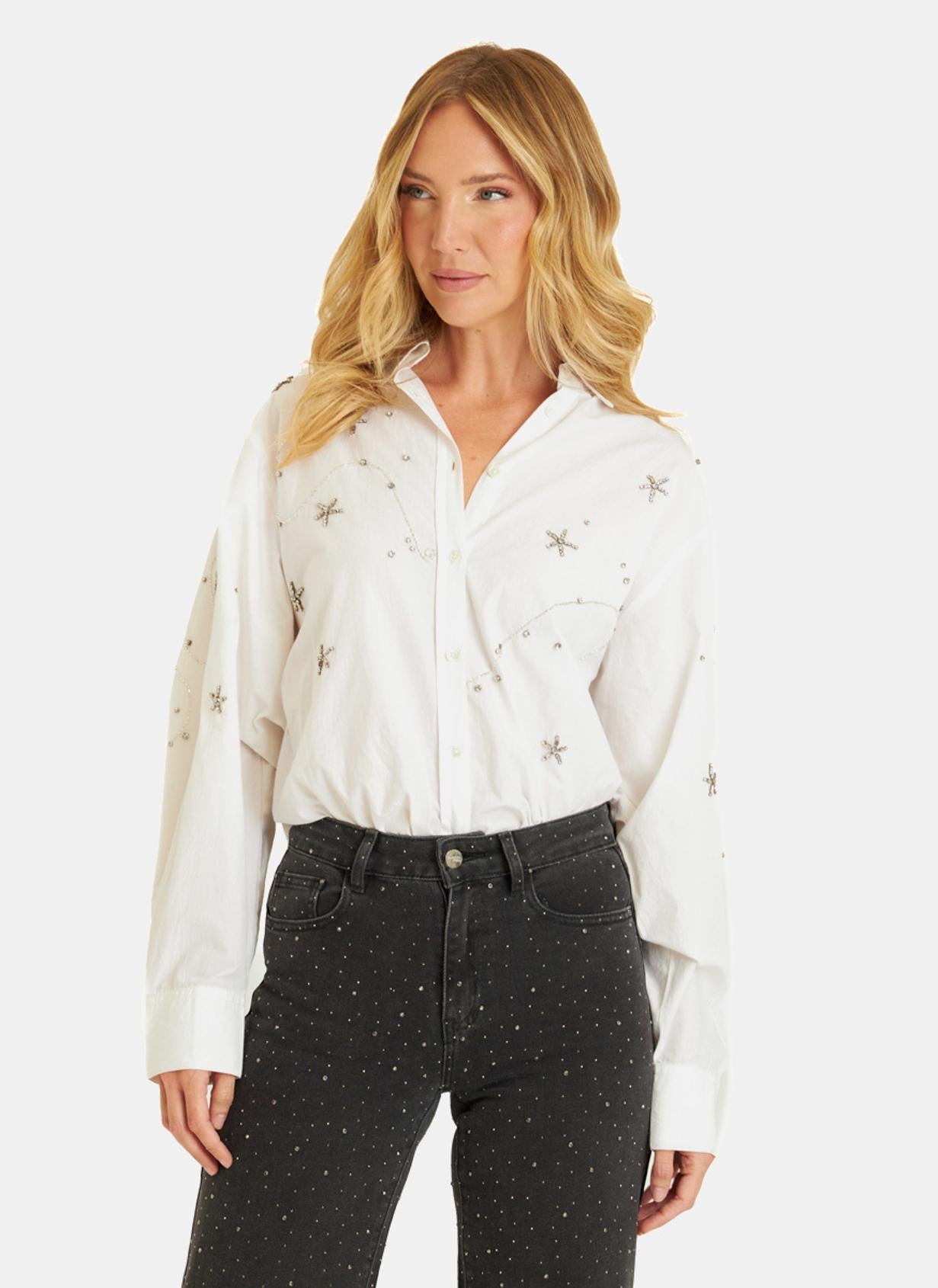 CAMICIA CON DETTAGLI IN STRASS