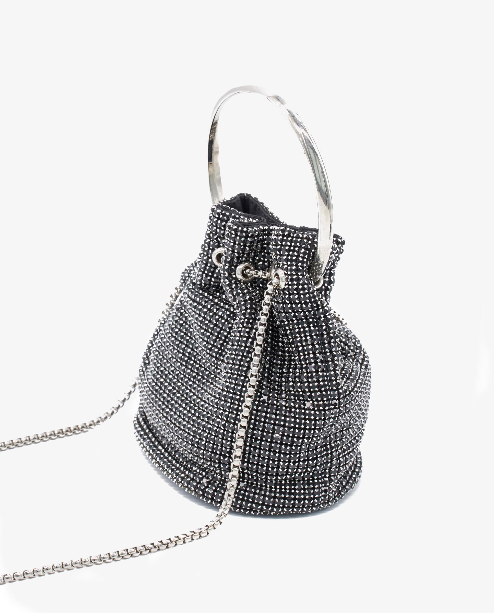 RHINESTONE BOWLER BAG