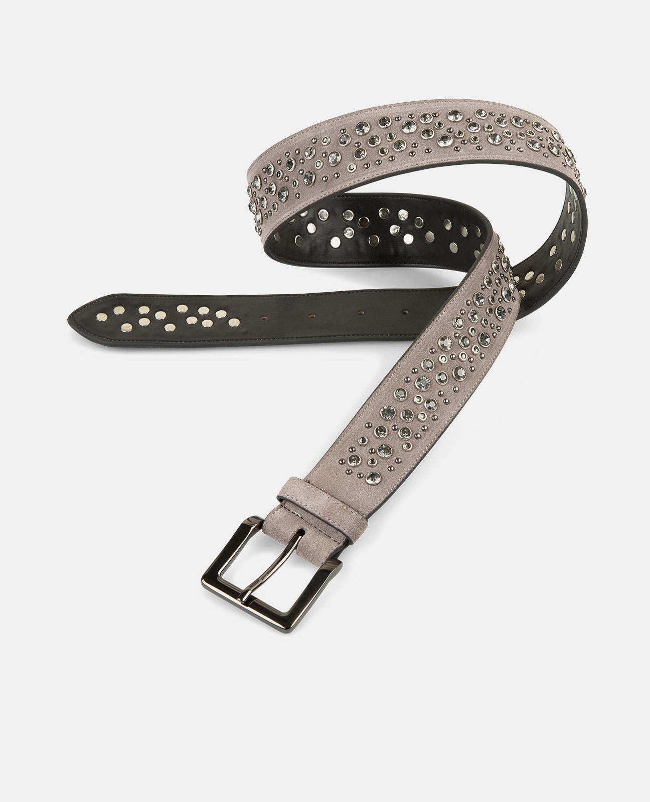 CEINTURE EN CUIR PERLÉE