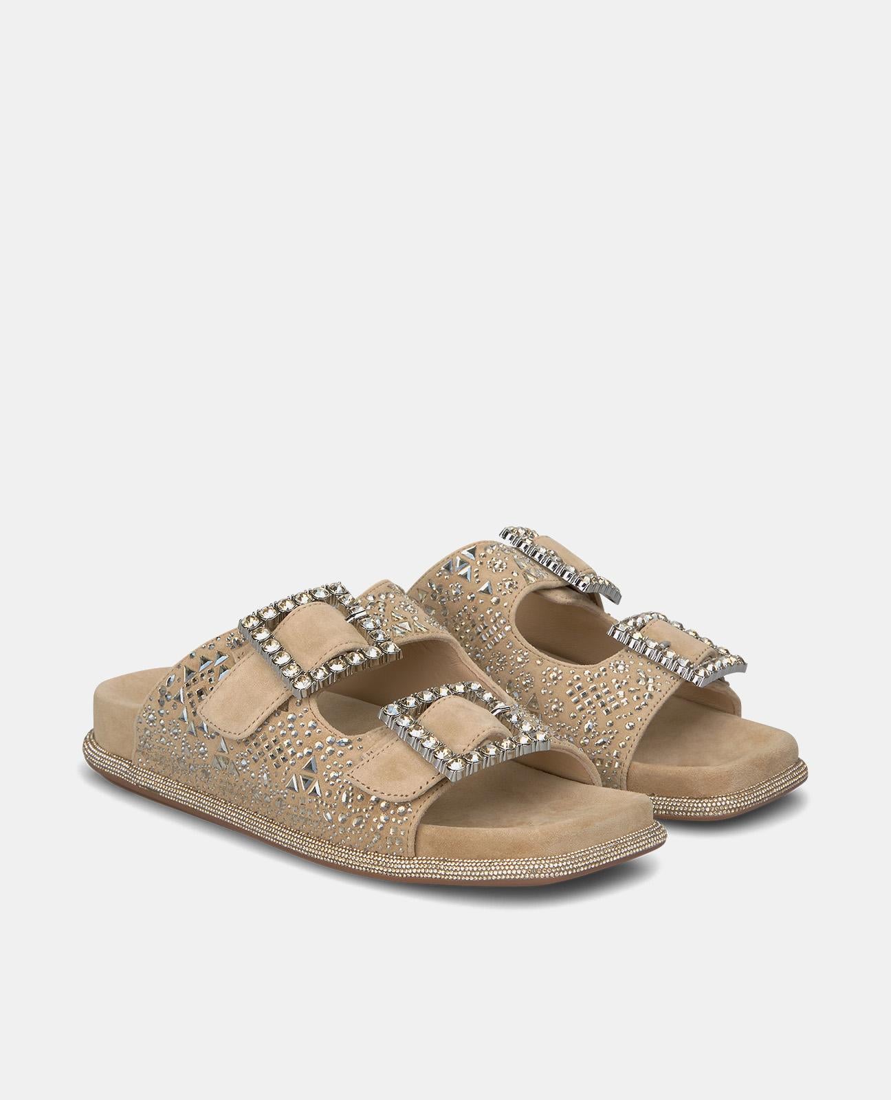 SANDALO PIATTO COMFORT CON STRASS