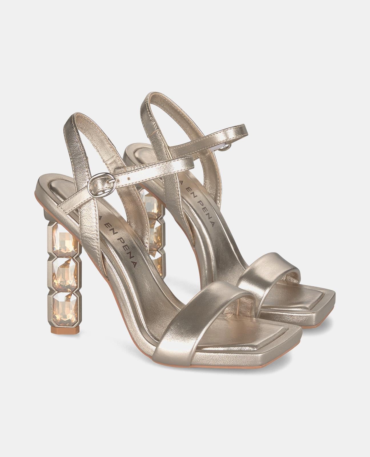 CRYSTAL HEEL SANDAL