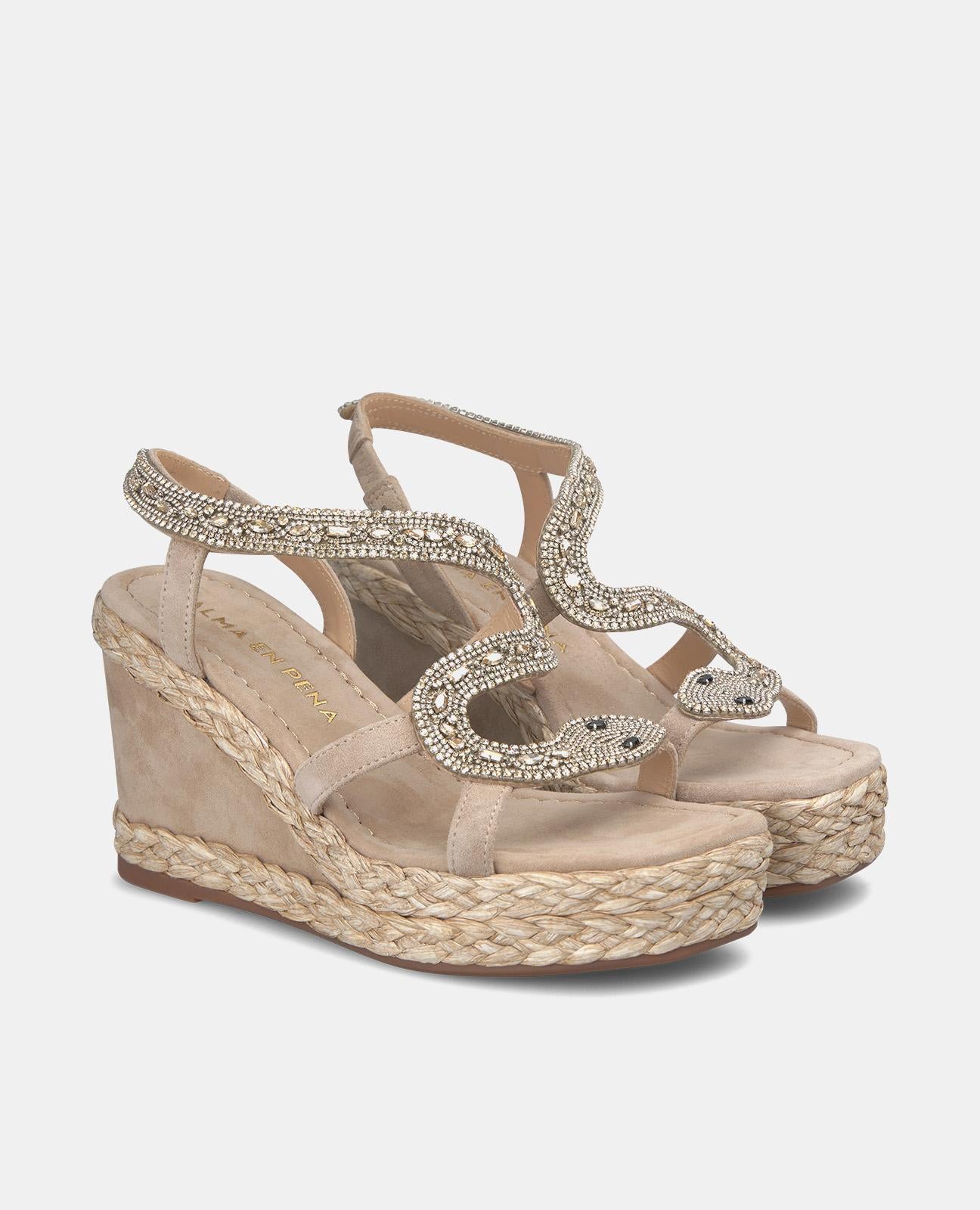 RHINESTONE SNAKE WEDGE