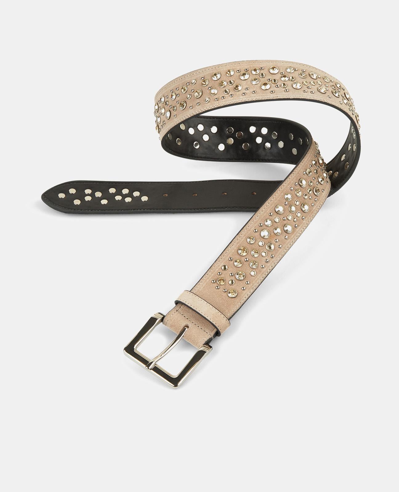 CEINTURE EN CUIR PERLÉE