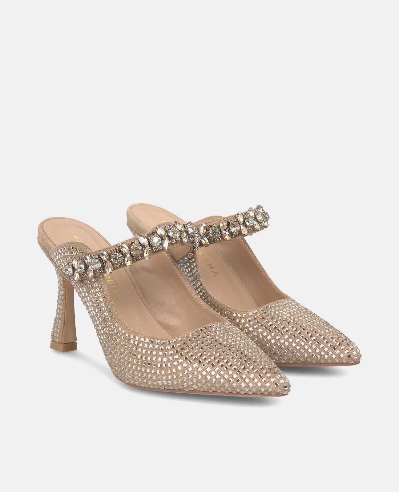 SAPATOS DE SALTO ALTO COM STRASS