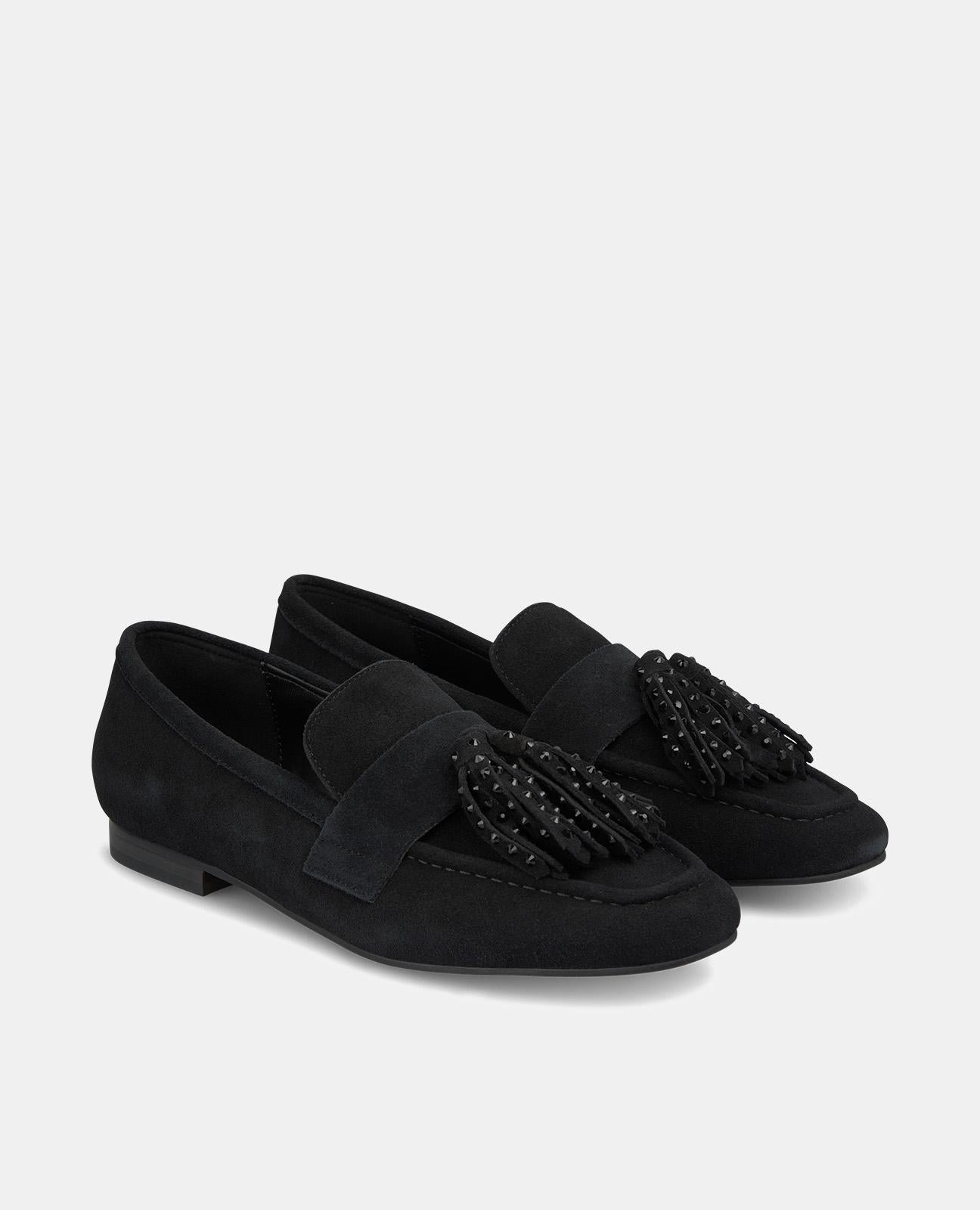 TASSEL LOAFER WITH RHINESTONES