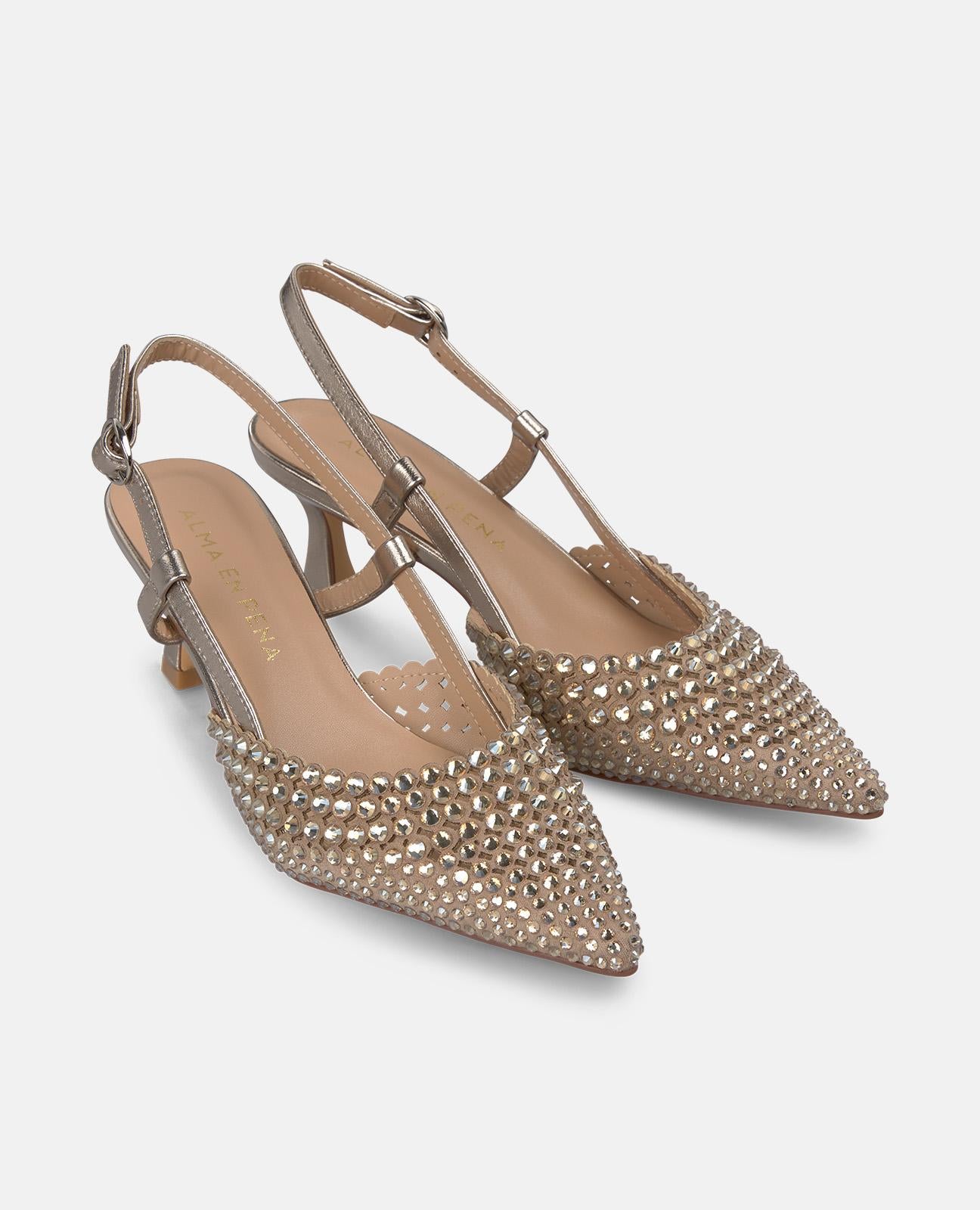 HEELED WITH RHINESTONES