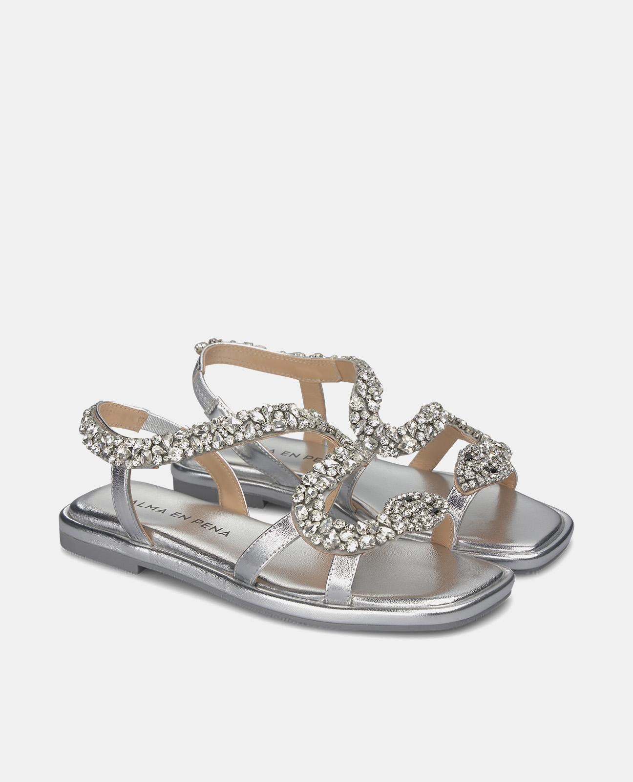 SQUARE TOE SNAKE SANDAL