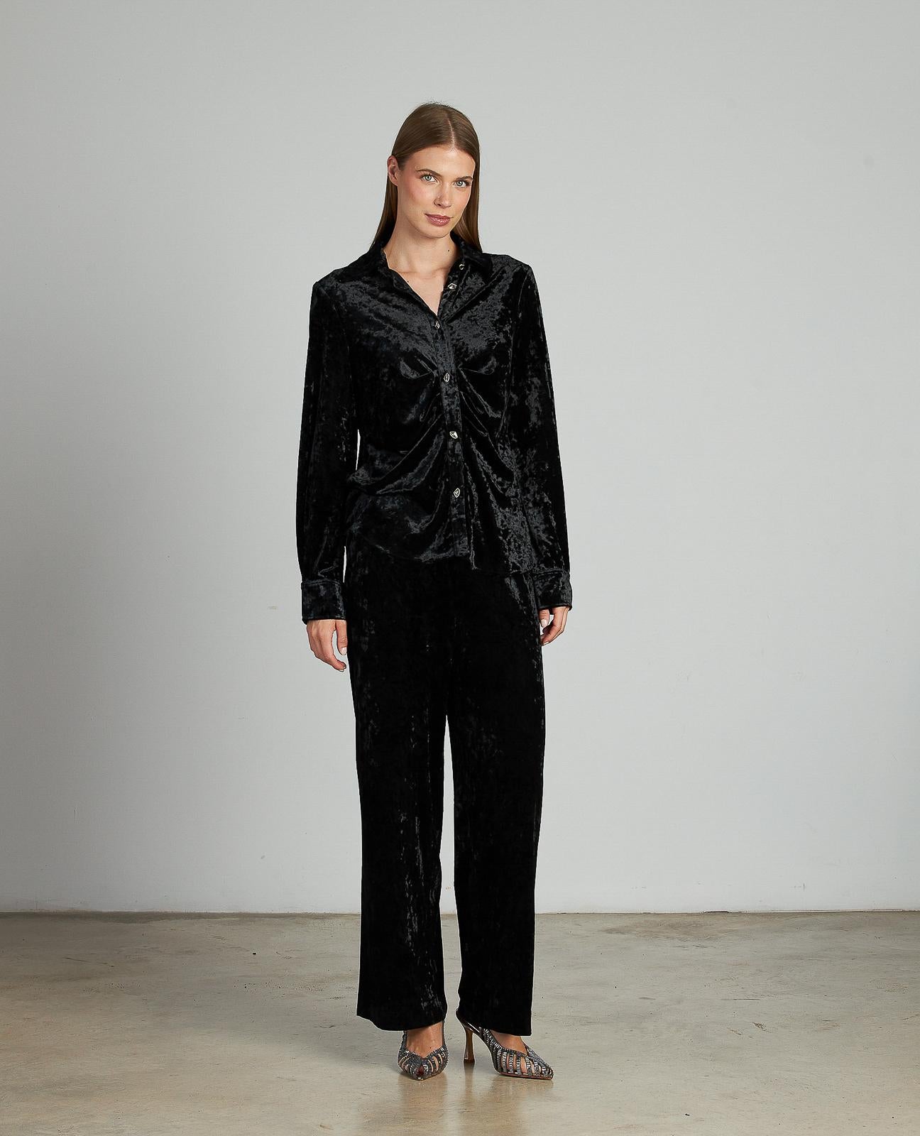 PANTALÓN TIRO ALTO TERCIOPELO