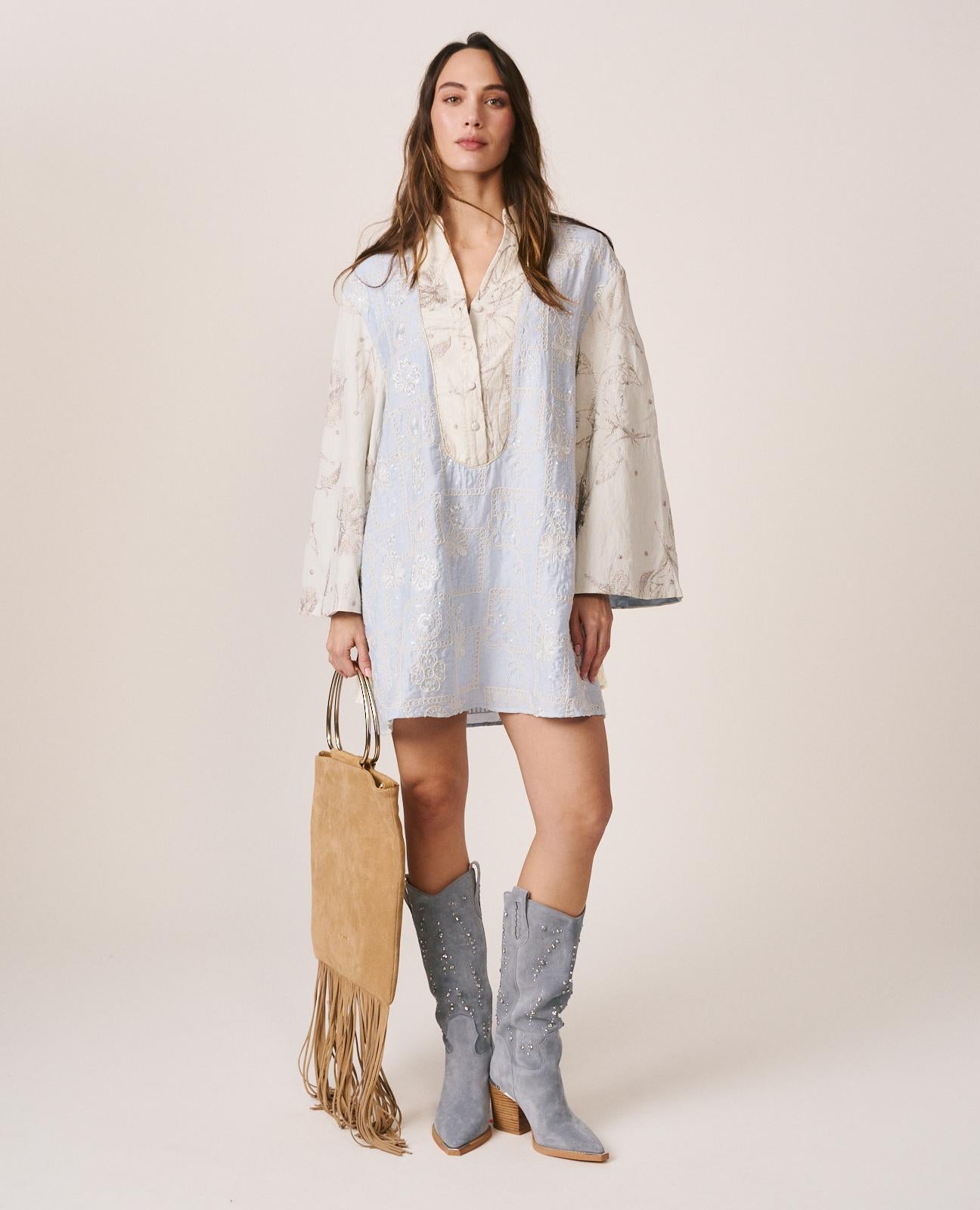 VESTIDO MINI BORDADO