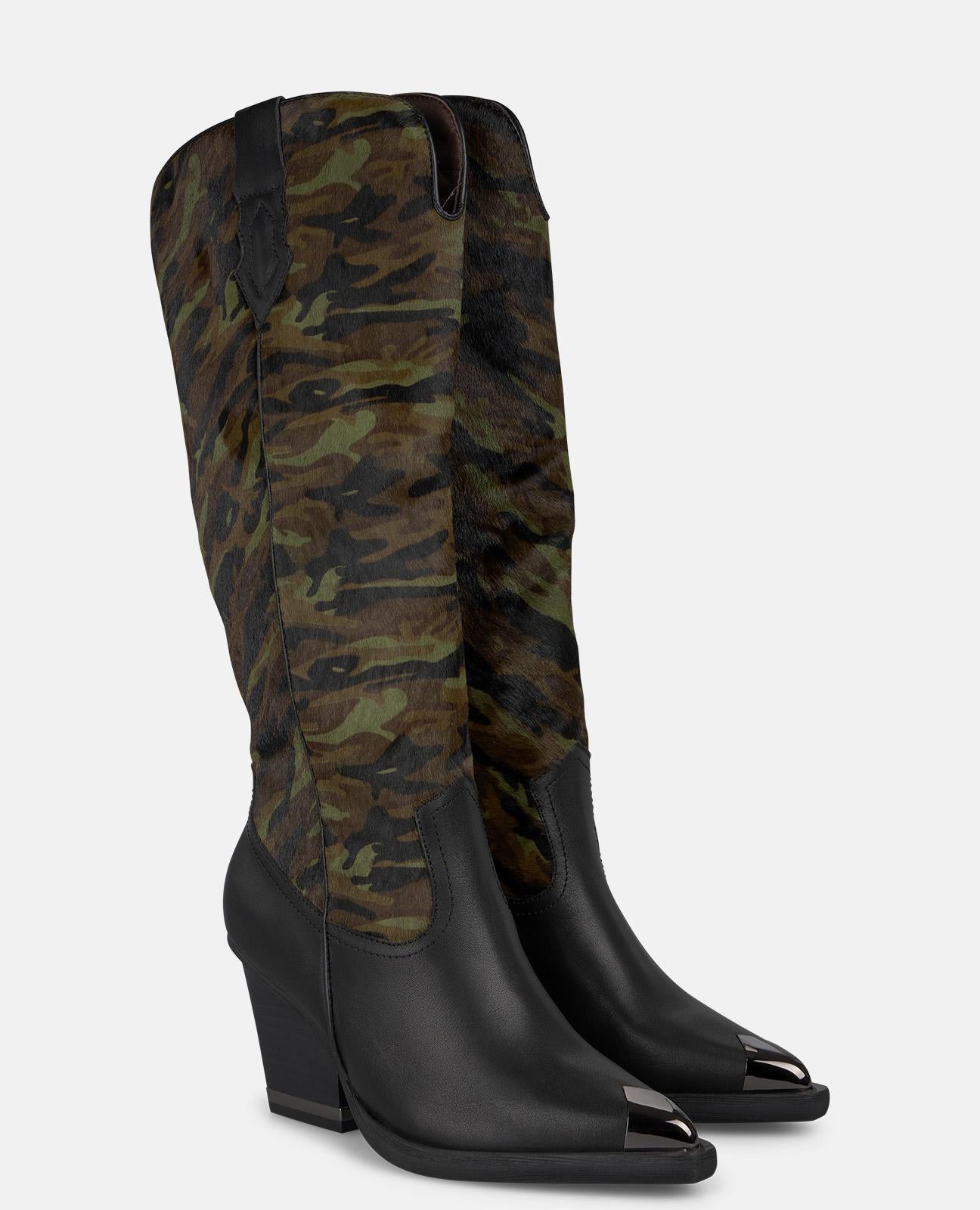 BOTTE À TALON IMPRIMÉE