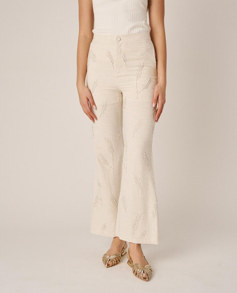 PANTALÓN ACAMPANADO BORDADO