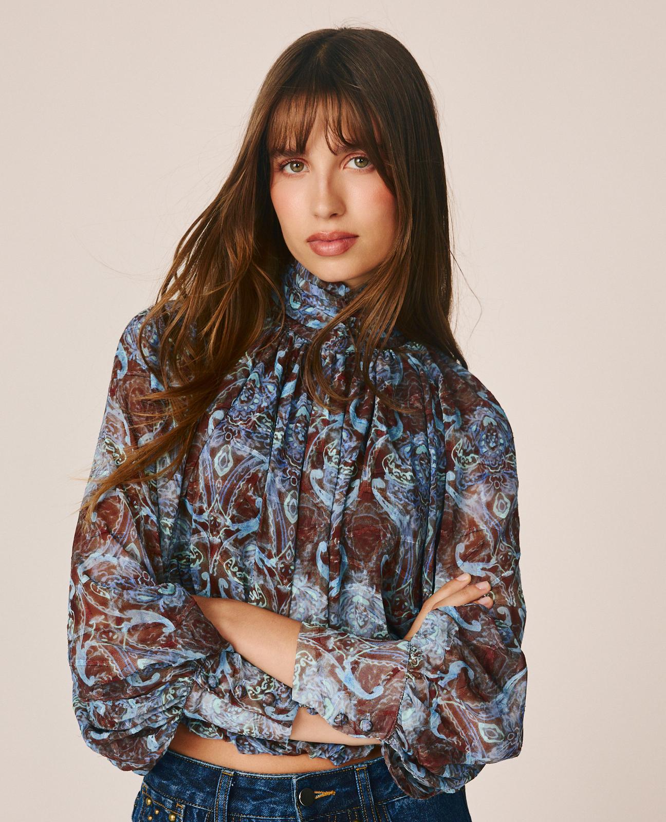 BLUSA GASA ESTAMPADO PAISLEY