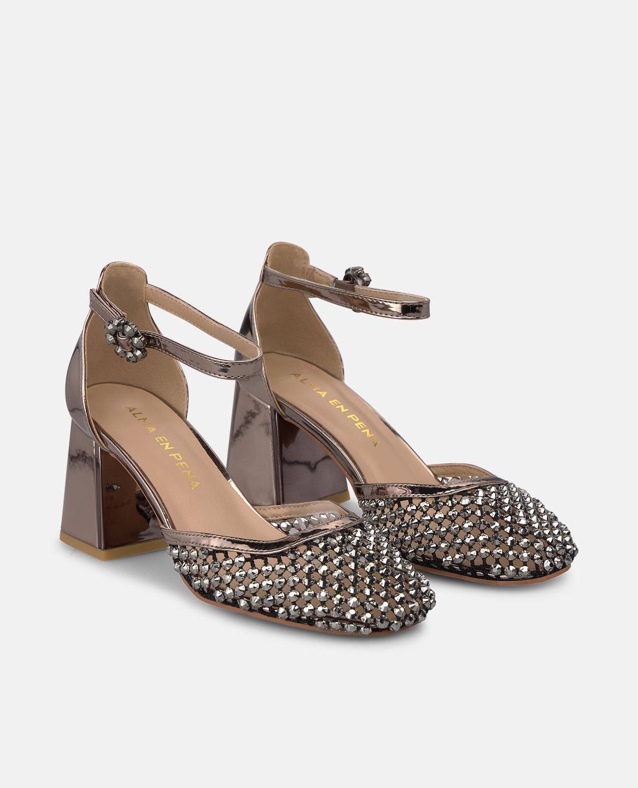 ZAPATO SALÓN MALLA EFECTO METALIZADO