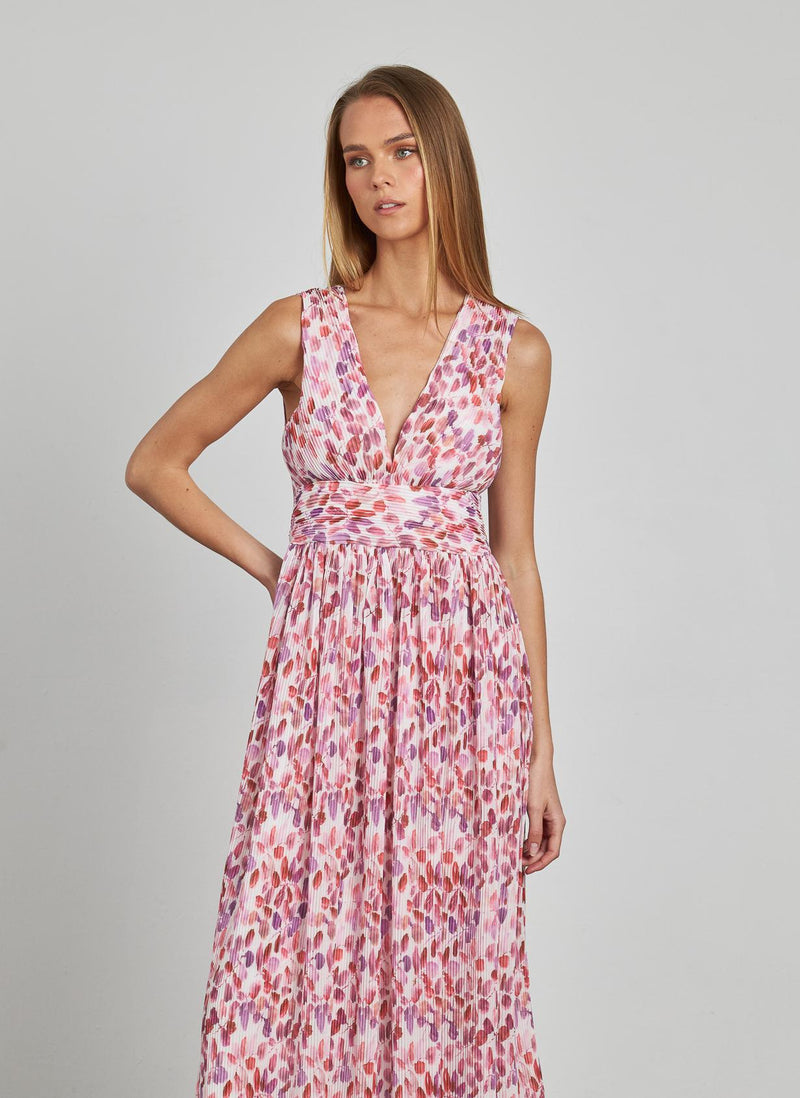 VESTIDO MIDI FRUNCES