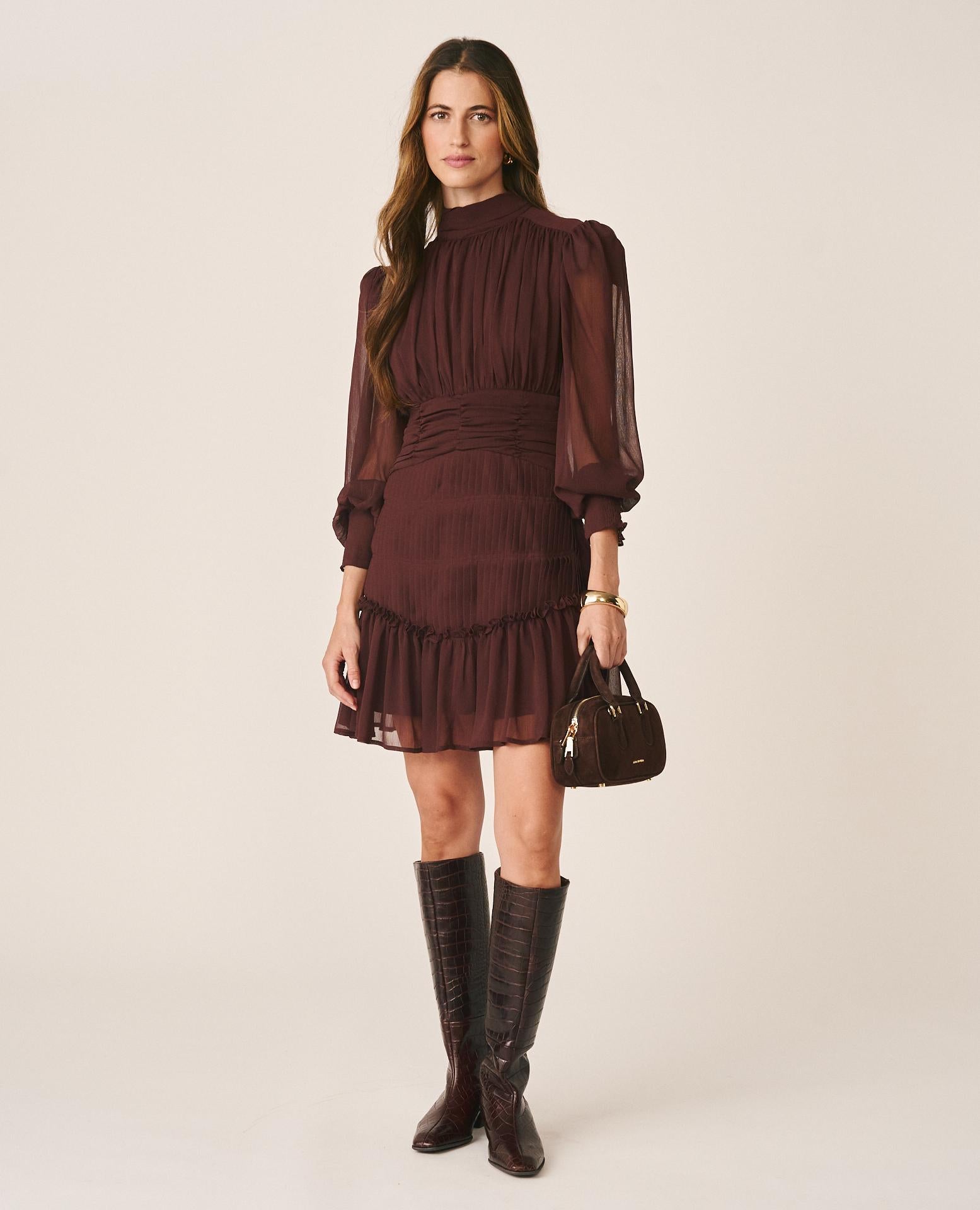 VESTIDO MINI GASA LISO