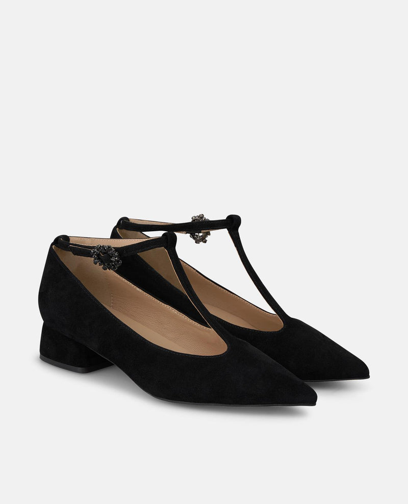 ZAPATO TACÓN PIEL CON HEBILLA