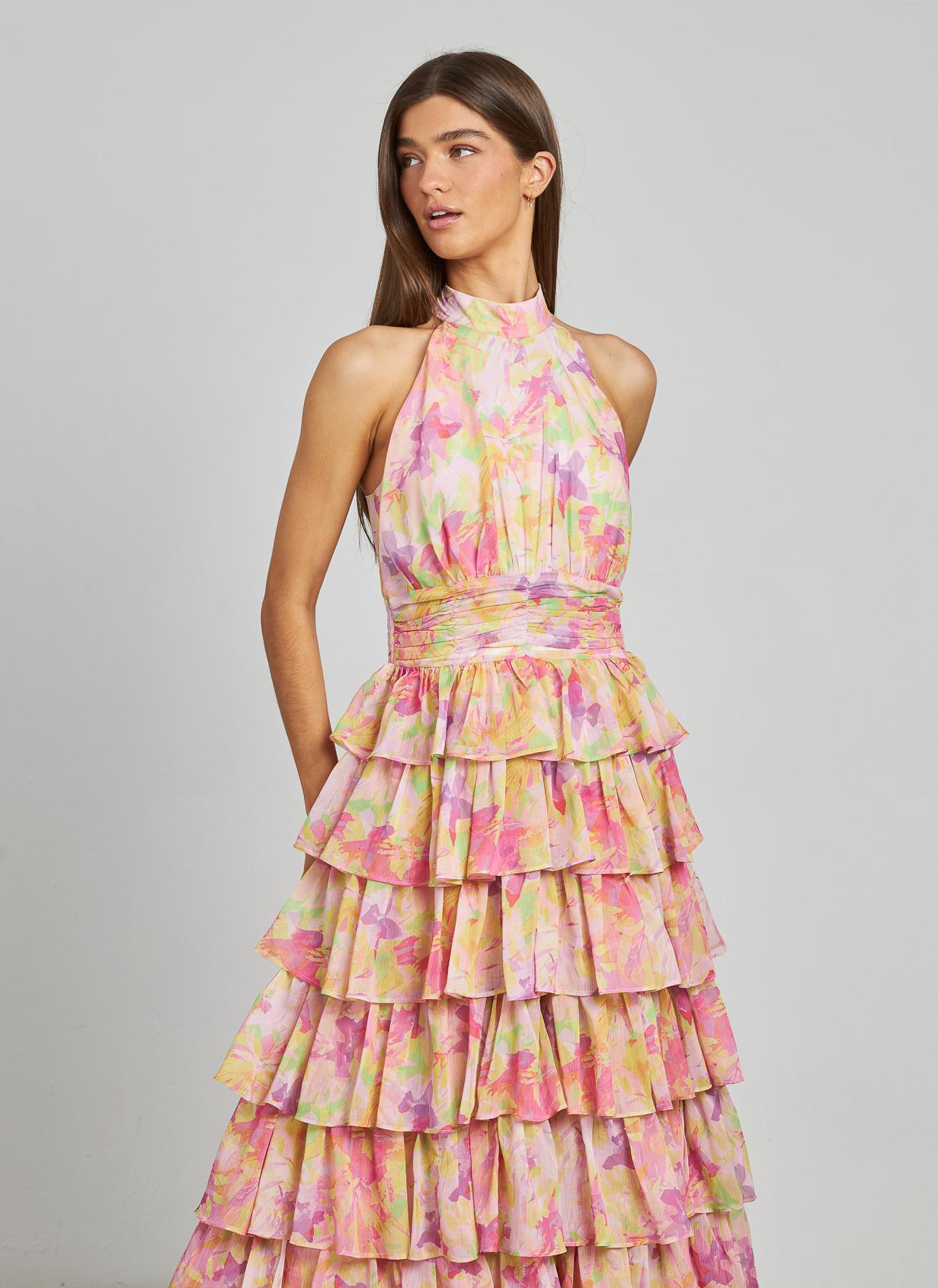 VESTIDO VOLANTES HALTER