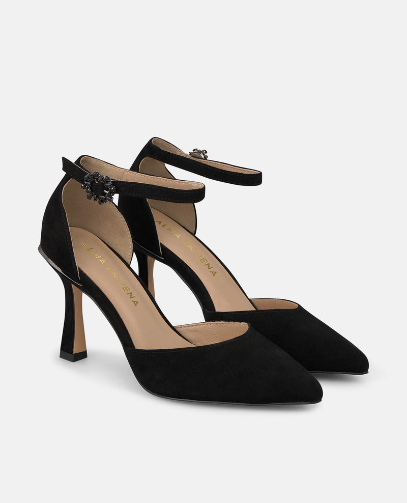 ZAPATO TACÓN ANTE CON CIERRE PULSERA