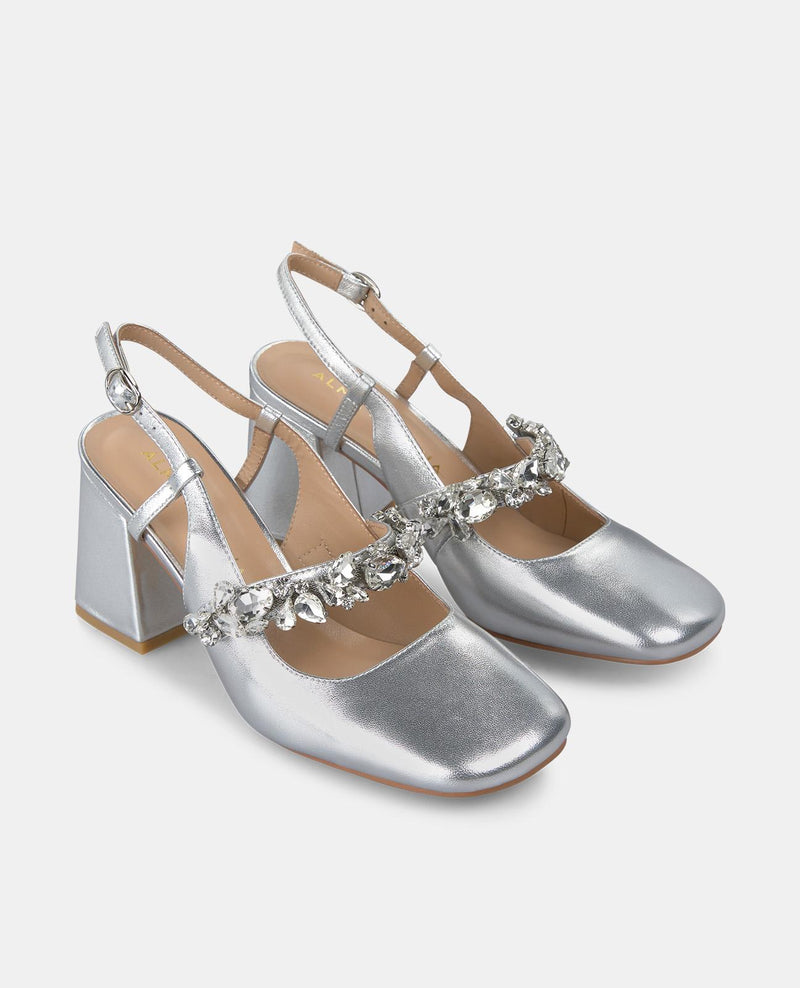 CHAUSSURE À TALON AVEC DÉTAILS EN STRASS