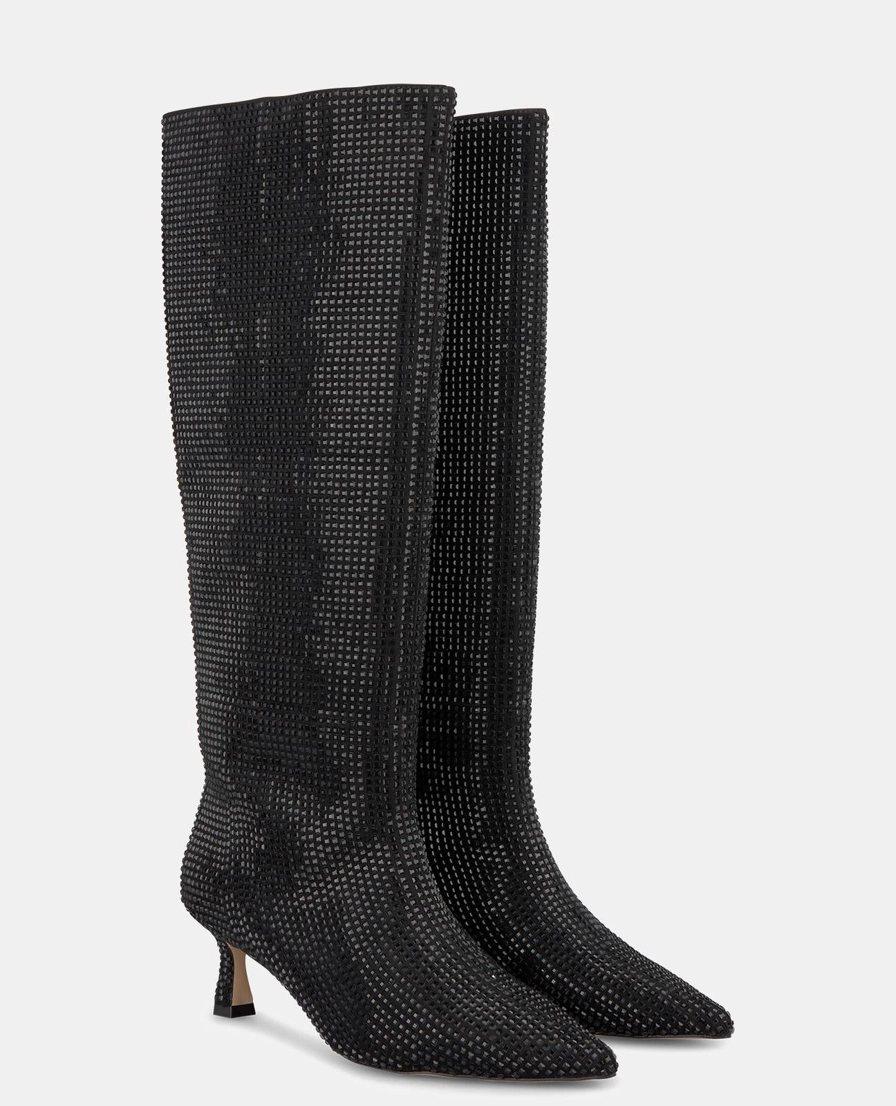 BOTA DE SALTO ALTO MINI GLITTER