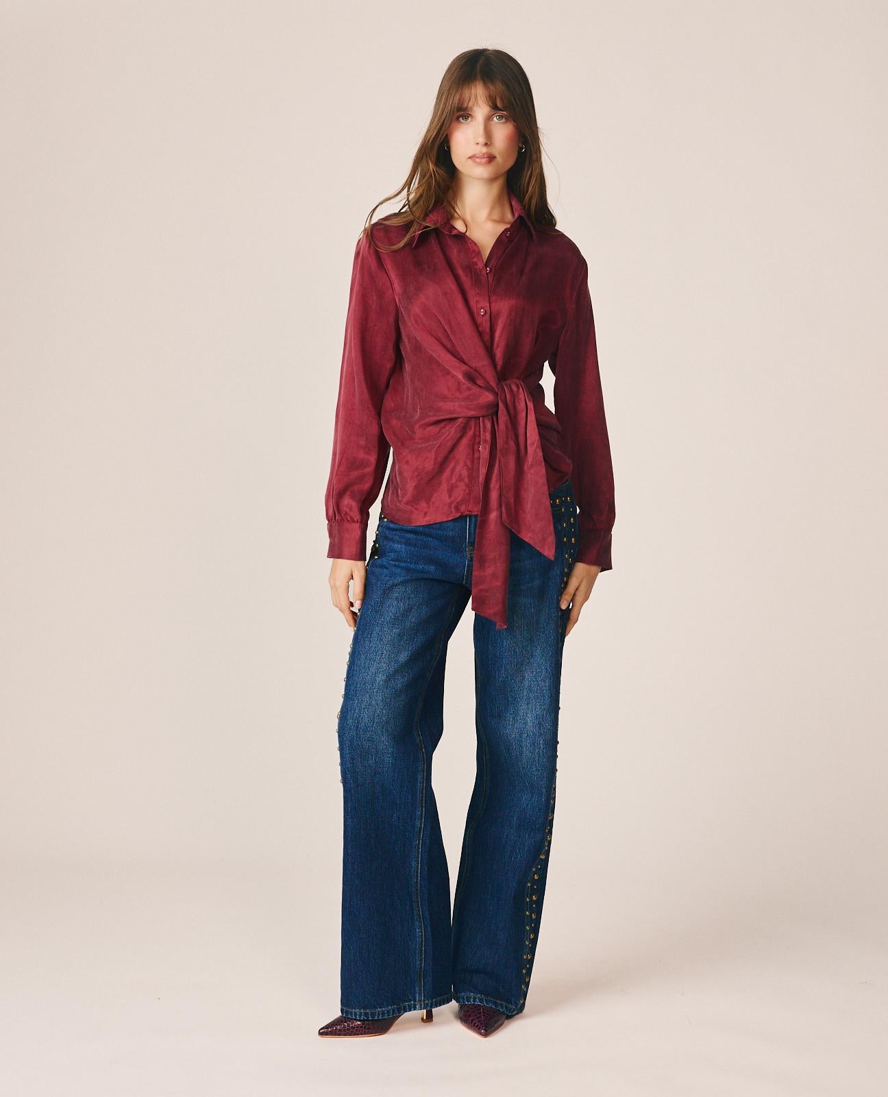 BLUSA SATÉN CAMISERA