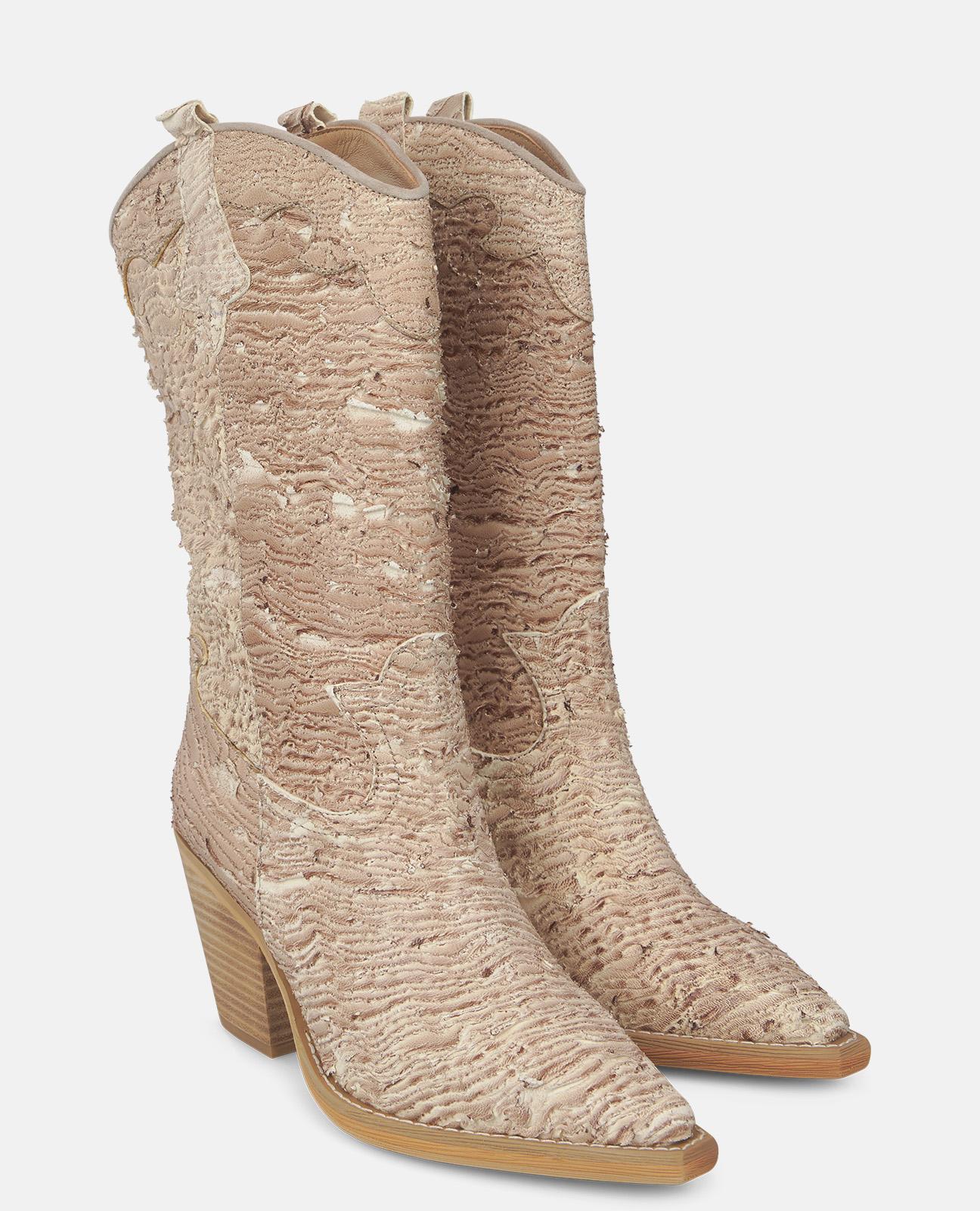 BESTICKTER HALBSTIEFEL