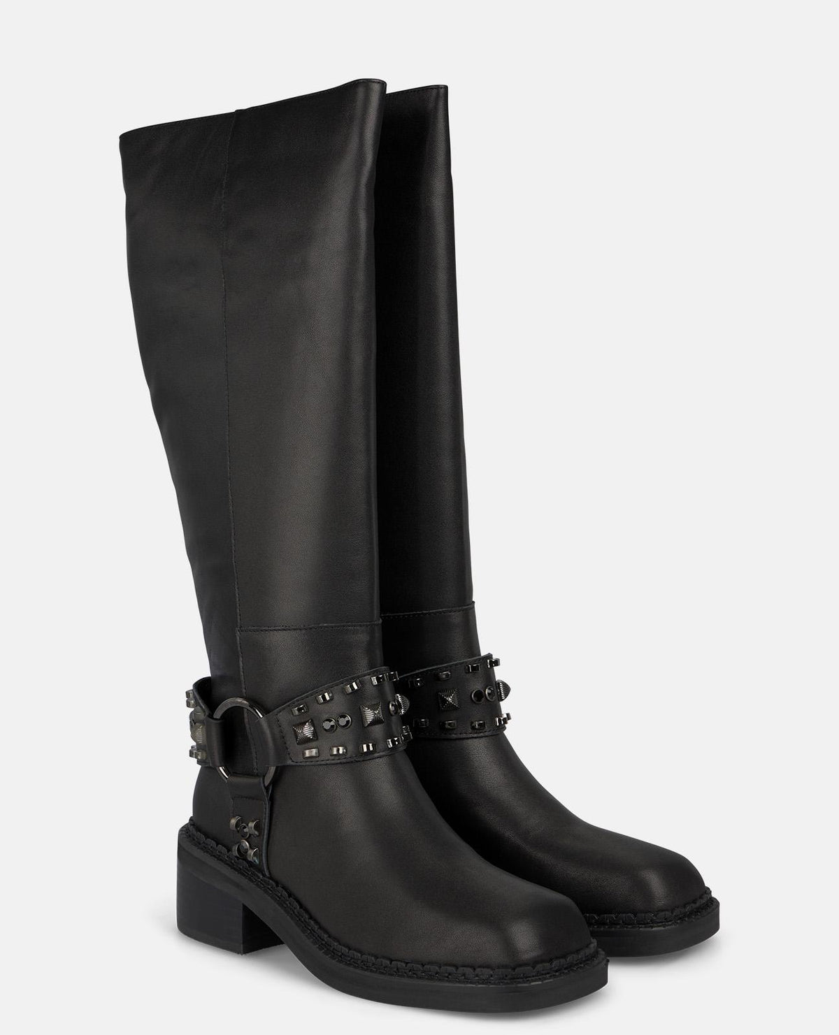 STUDDED BIKER BOOT