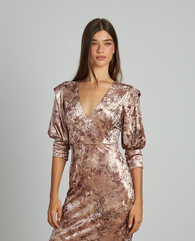 VESTIDO AJUSTADO ESTAMPADO